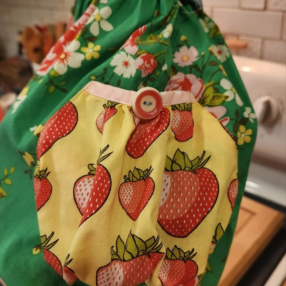 Matilda Jane strawberry fields knot Tie Dress/Tunic, Girls size 6 - Picture 3 of 7